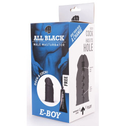 All Black Male Masturbator Masturbateur souple ABM02 E-Boy 16cm